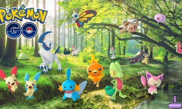 Guia de pesquisa do evento de celebração de Pokemon Go Hoenn