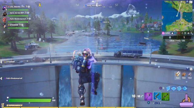 Fortnite Season 3: Inflict damage within 10 seconds upon landing from the Reel to the Idro 16