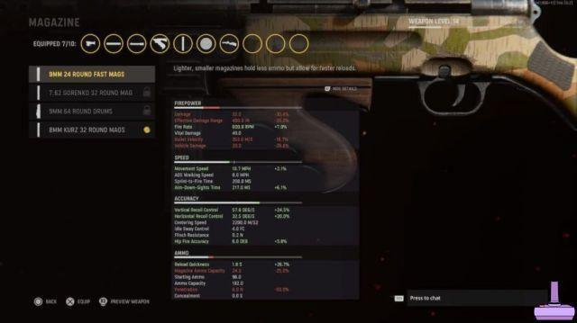 How to see the damage rate of each weapon and other stats in Call of Duty: Vanguard
