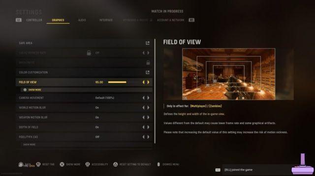 How to change the field of view in Call of Duty: Vanguard