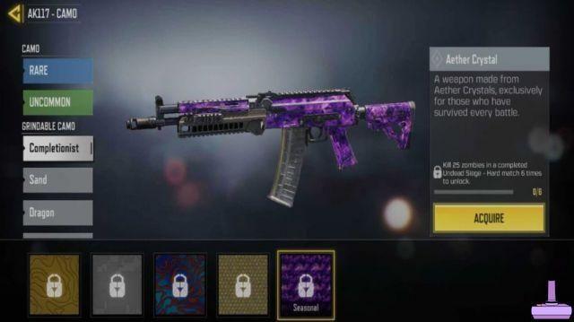 How to unlock the Aether Crystal camouflage in Call of Duty: Mobile