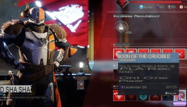 What are Vanguards and Crucible Boon in Destiny 2?