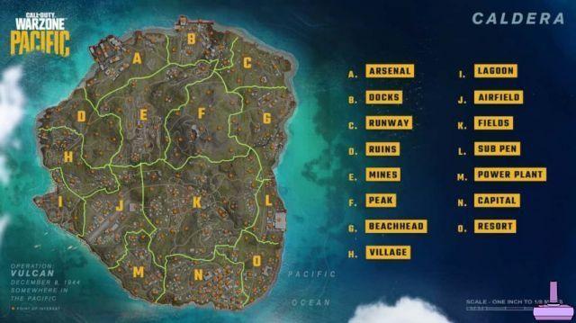 Todos os principais locais da Caldera em Call of Duty: Warzone Pacific
